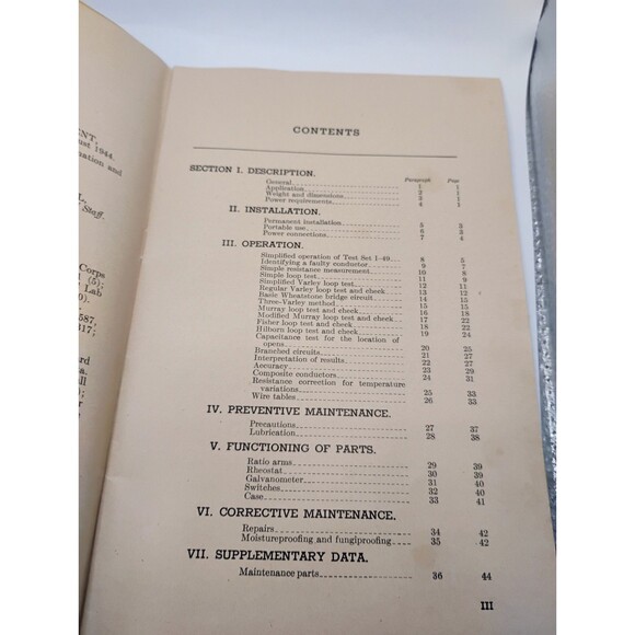 Vintage WWII War Department Technical Manual TEST SET I-49 TM 11-2019 Classified - Picture 8 of 9